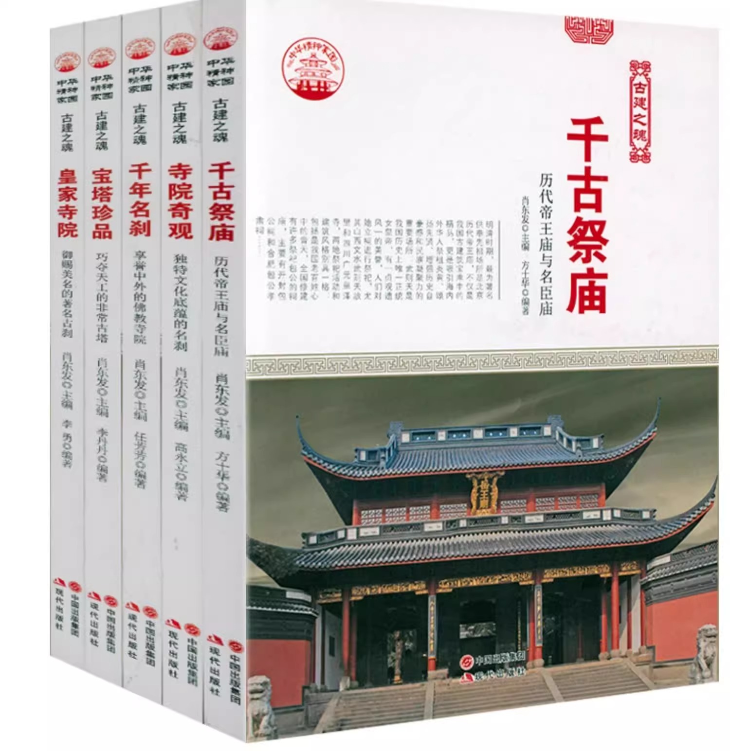 中國古代寺廟寺院名剎古建之魂系列【寺院奇觀+皇家寺院+千年名剎+千古祭廟+寶塔珍品】全5冊